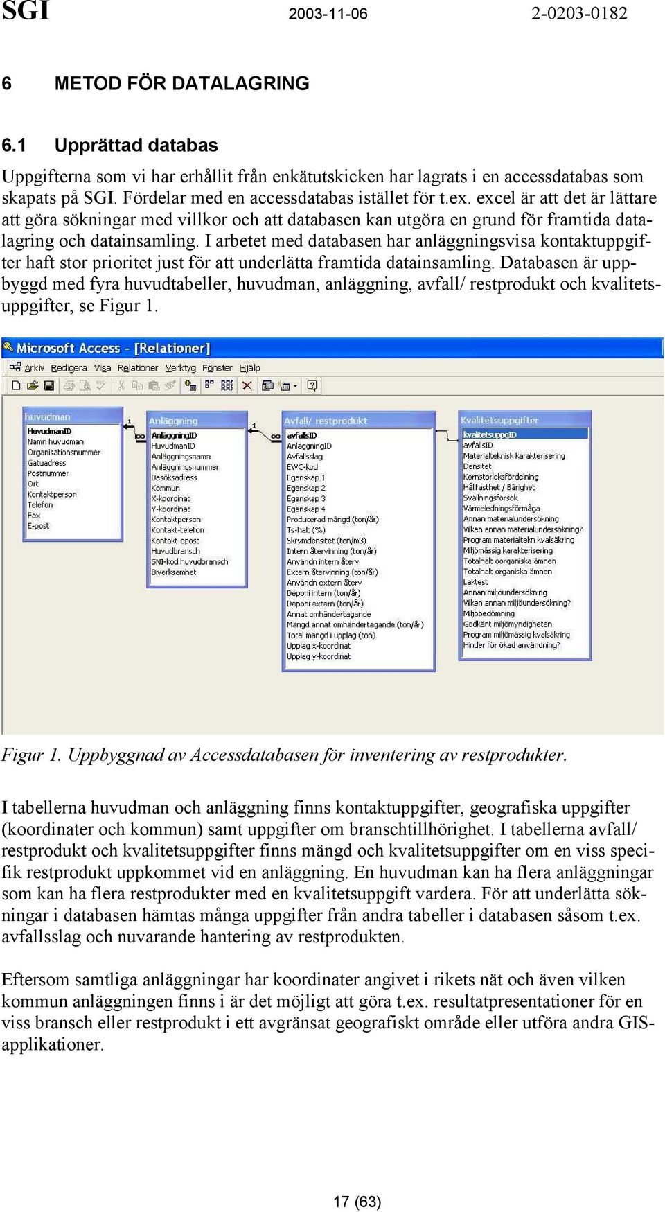 I arbetet med databasen har anläggningsvisa kontaktuppgifter haft stor prioritet just för att underlätta framtida datainsamling.