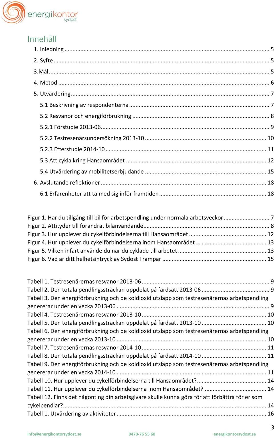 1 Erfarenheter att ta med sig inför framtiden... 18 Figur 1. Har du tillgång till bil för arbetspendling under normala arbetsveckor... 7 Figur 2. Attityder till förändrat bilanvändande... 8 Figur 3.