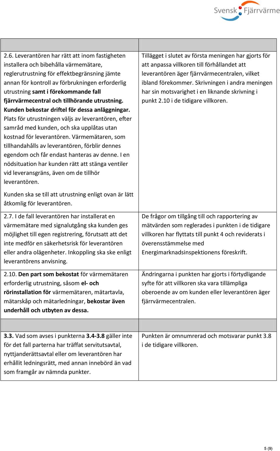 Plats för utrustningen väljs av leverantören, efter samråd med kunden, och ska upplåtas utan kostnad för leverantören.