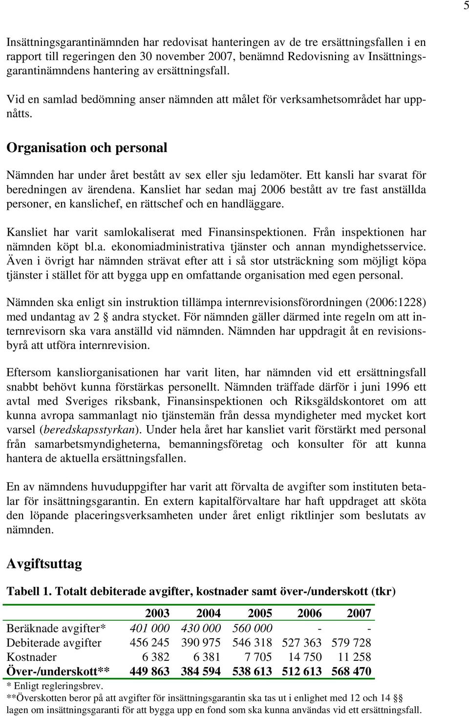 Ett kansli har svarat för beredningen av ärendena. Kansliet har sedan maj 2006 bestått av tre fast anställda personer, en kanslichef, en rättschef och en handläggare.