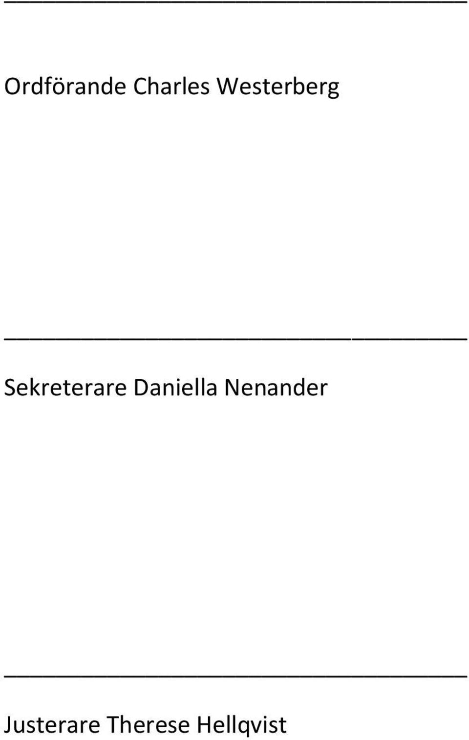 Sekreterare Daniella