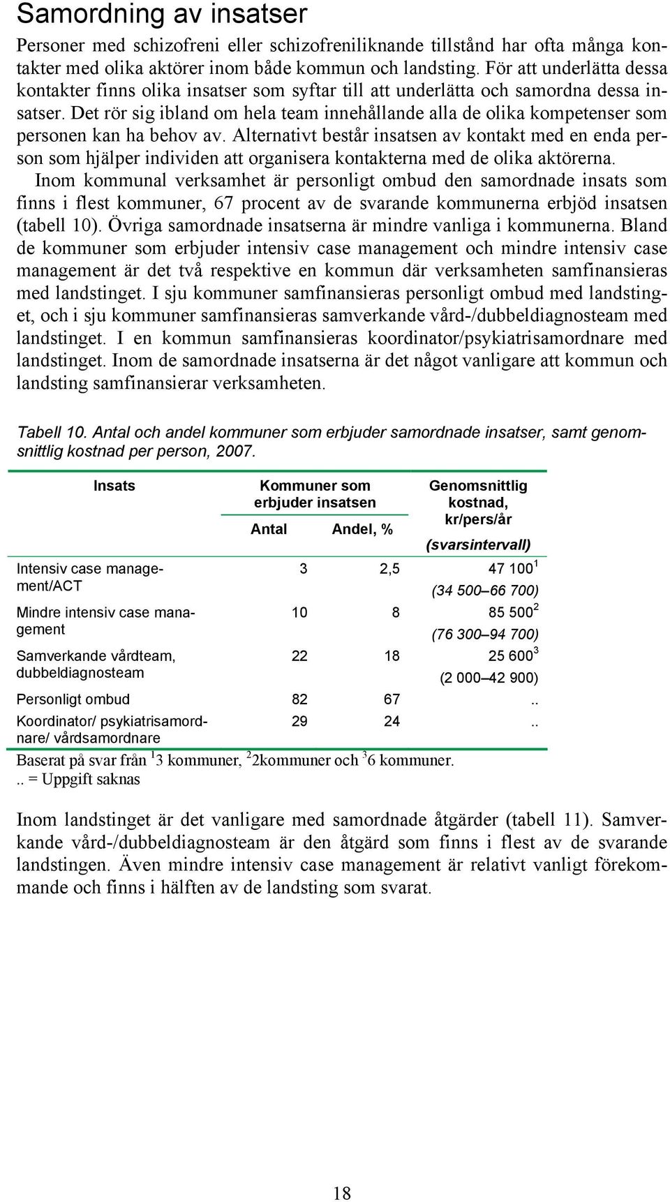 Det rör sig ibland om hela team innehållande alla de olika kompetenser som personen kan ha behov av.