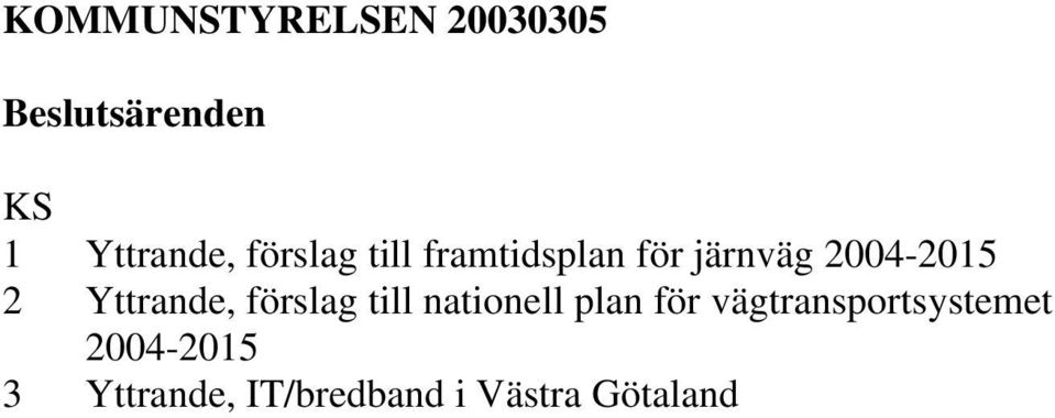 Yttrande, förslag till nationell plan för