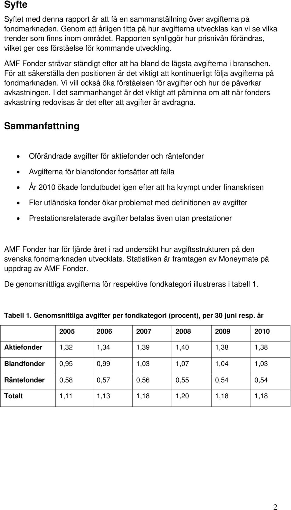 För att säkerställa den positionen är det viktigt att kontinuerligt följa avgifterna på fondmarknaden. Vi vill också öka förståelsen för avgifter och hur de påverkar avkastningen.