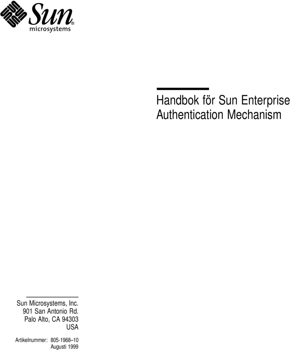 Microsystems, Inc. 901 San Antonio Rd.