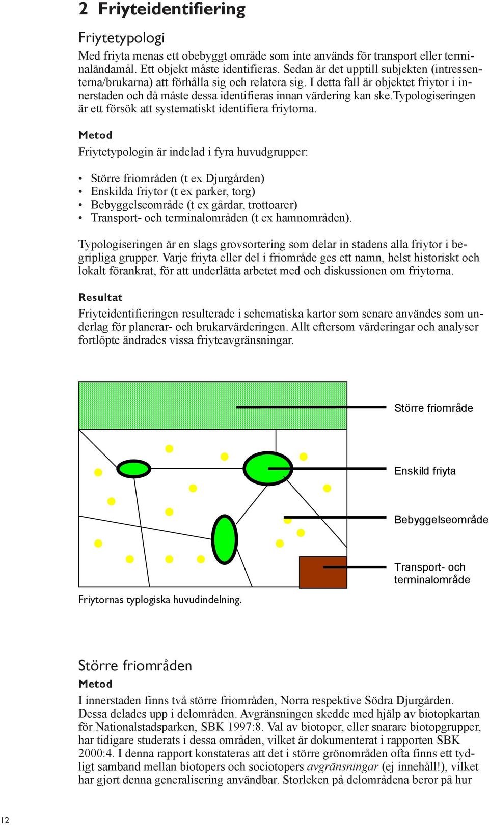 typologiseringen är ett försök att systematiskt identifiera friytorna.