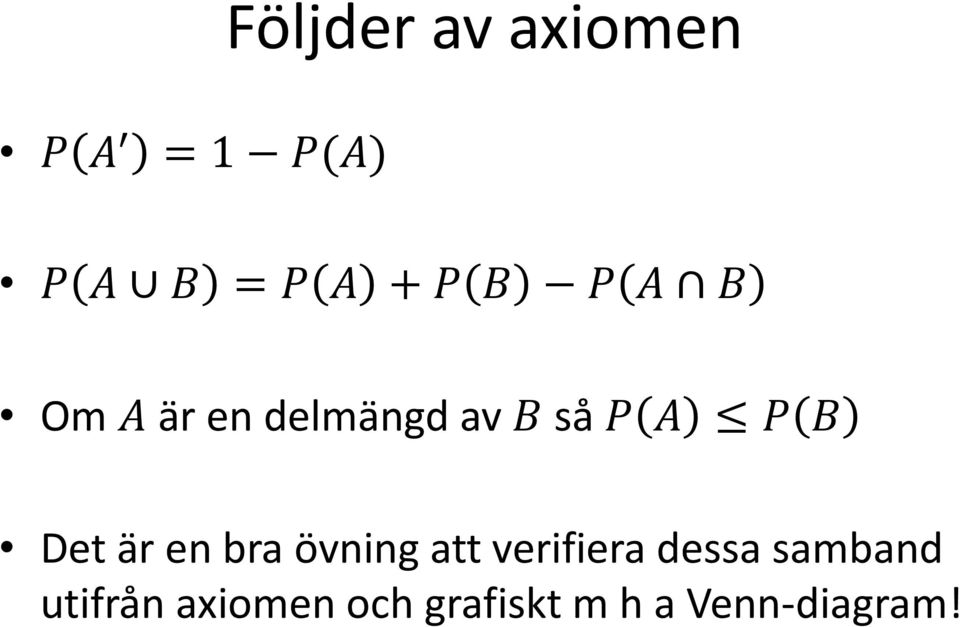 är en bra övning att verifiera dessa samband