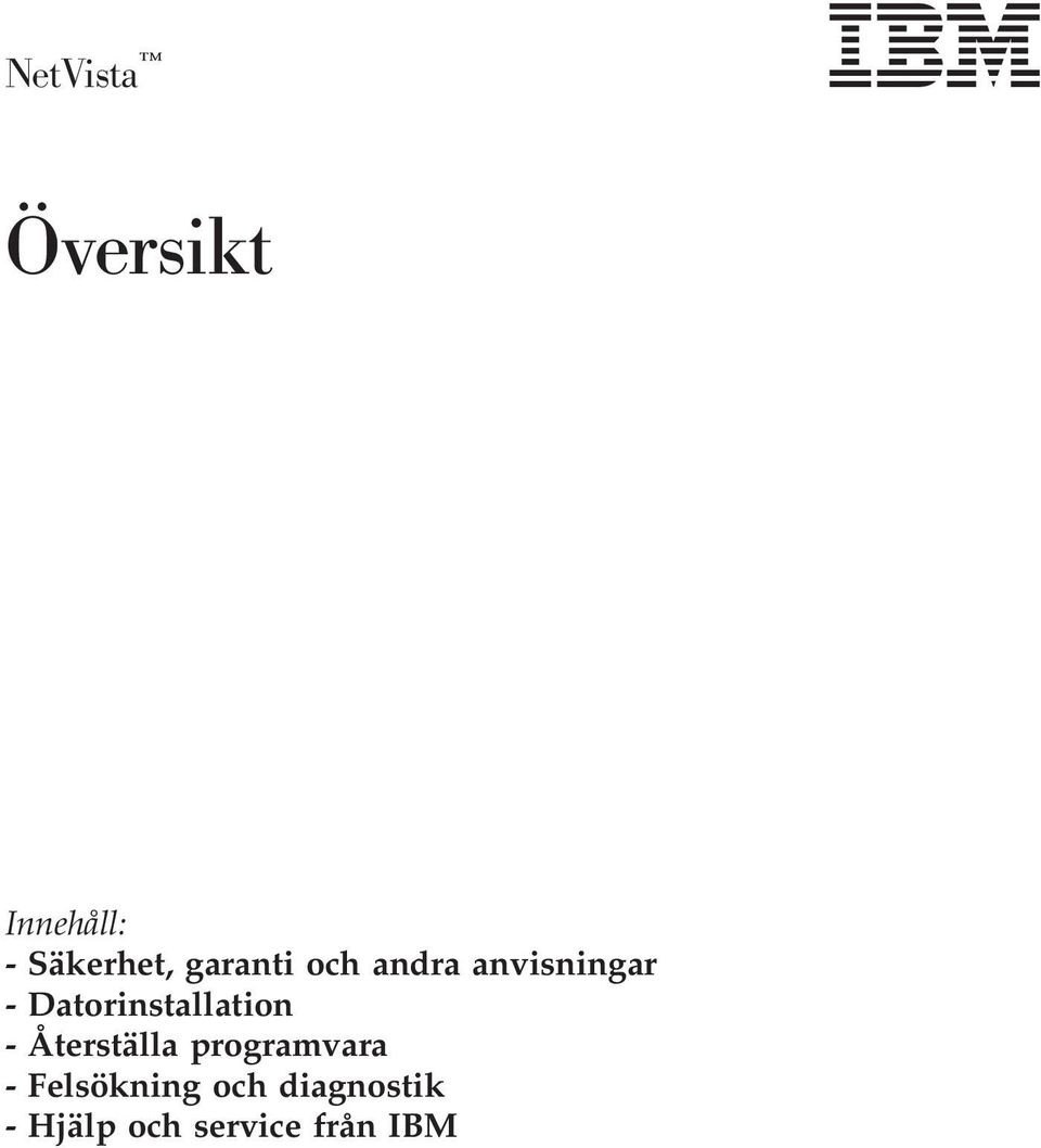 Datorinstallation - Återställa programvara