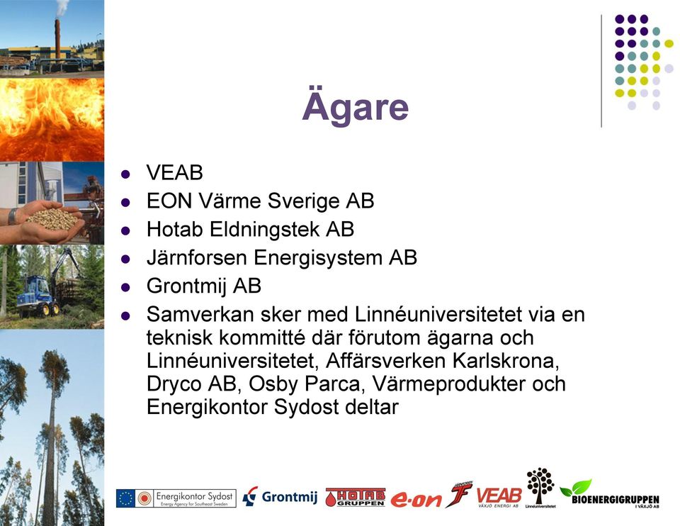 teknisk kommitté där förutom ägarna och Linnéuniversitetet, Affärsverken