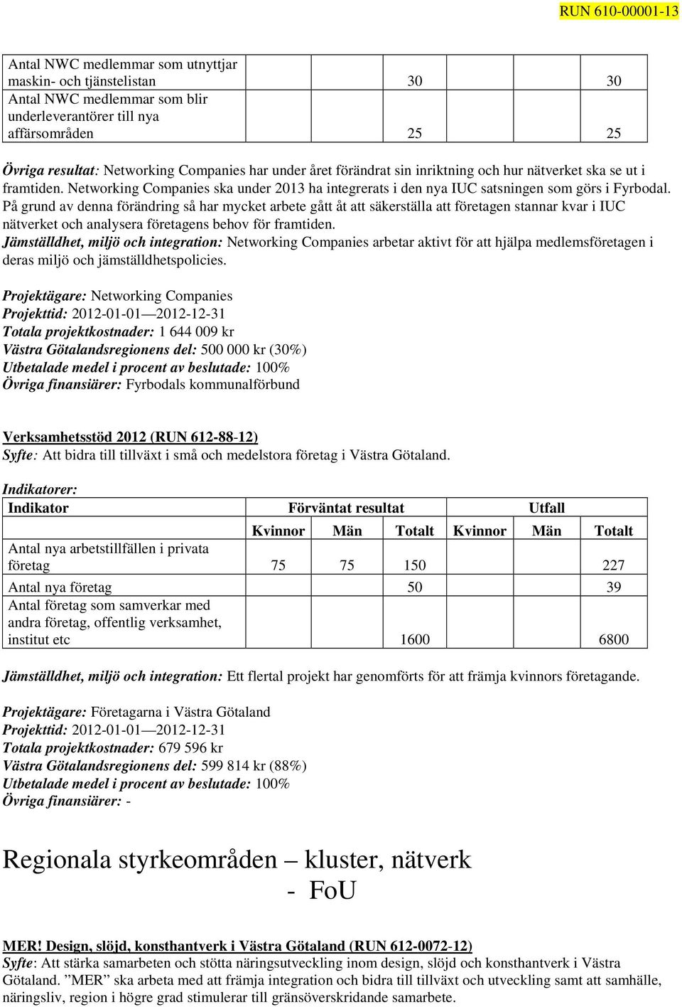 På grund av denna förändring så har mycket arbete gått åt att säkerställa att företagen stannar kvar i IUC nätverket och analysera företagens behov för framtiden.