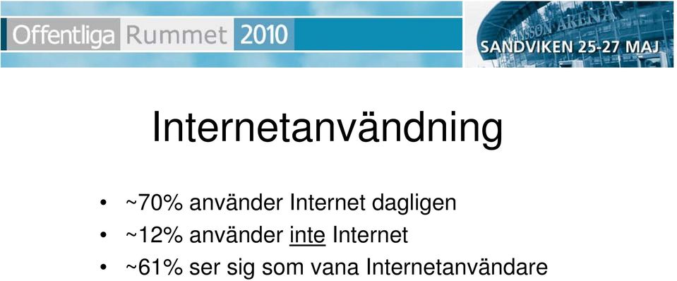 ~12% använder inte Internet