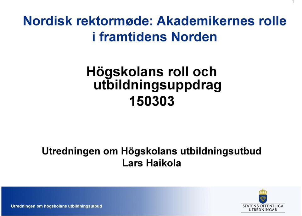 roll och utbildningsuppdrag 150303