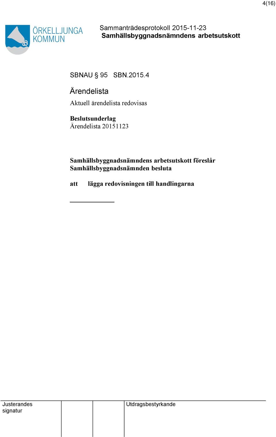 redovisas Ärendelista 20151123