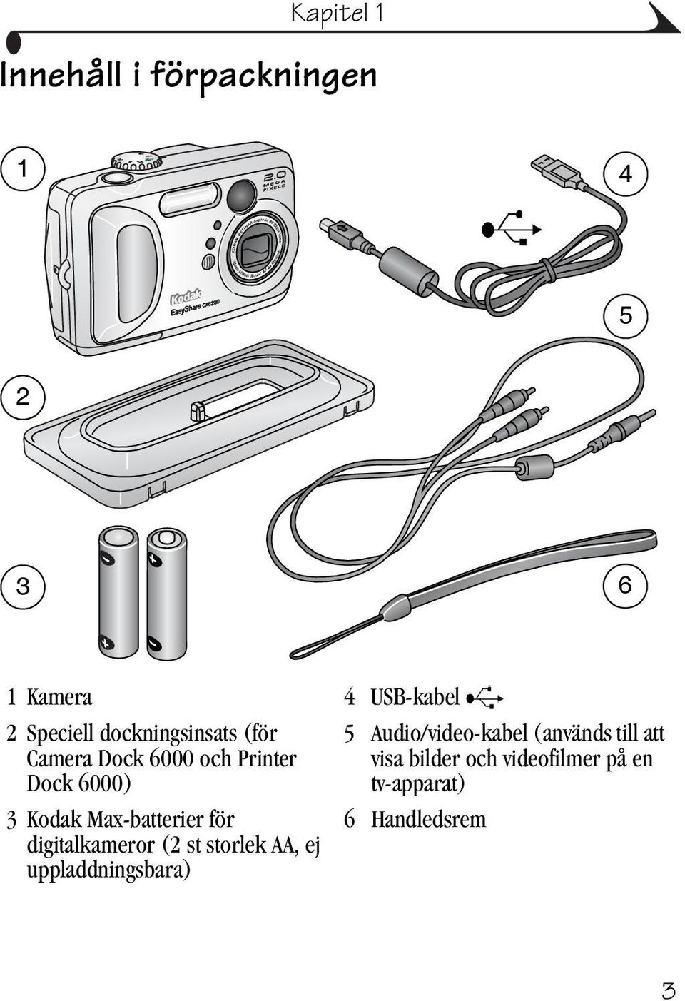 Max-batterier för digitalkameror (2 st storlek AA, ej uppladdningsbara) 5