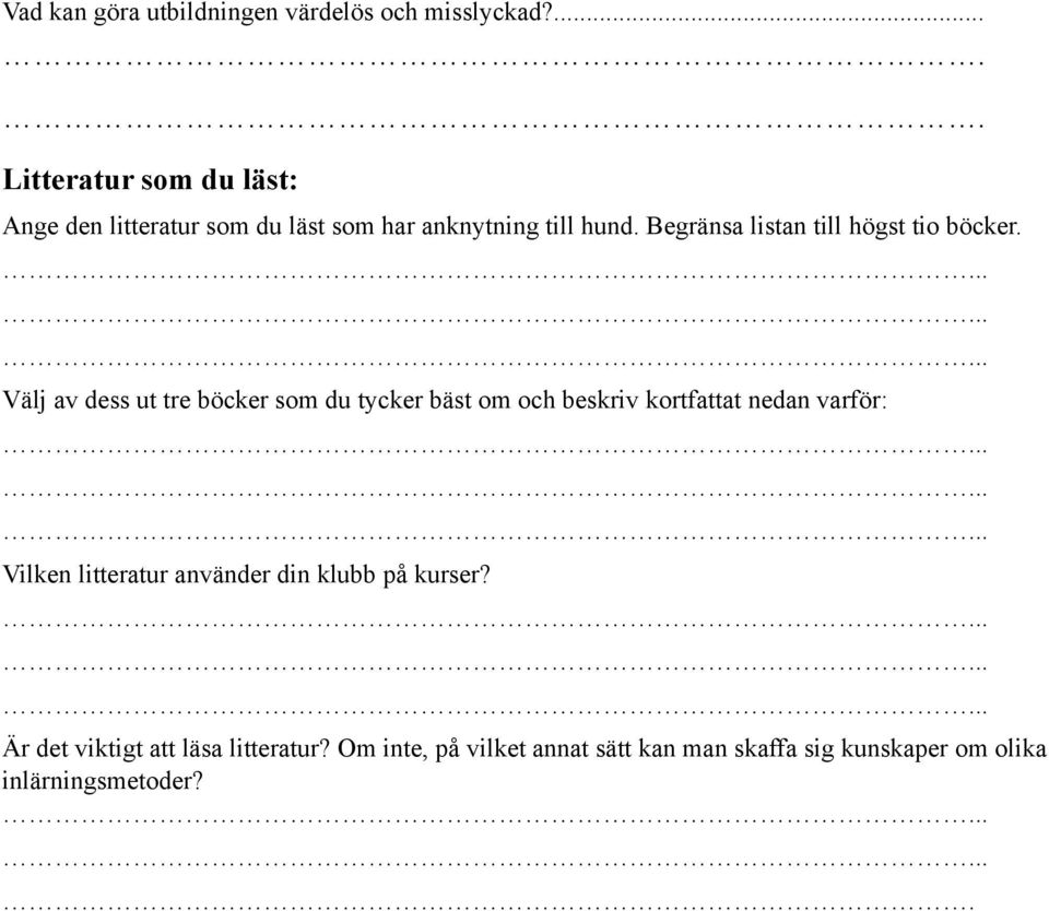 Begränsa listan till högst tio böcker.