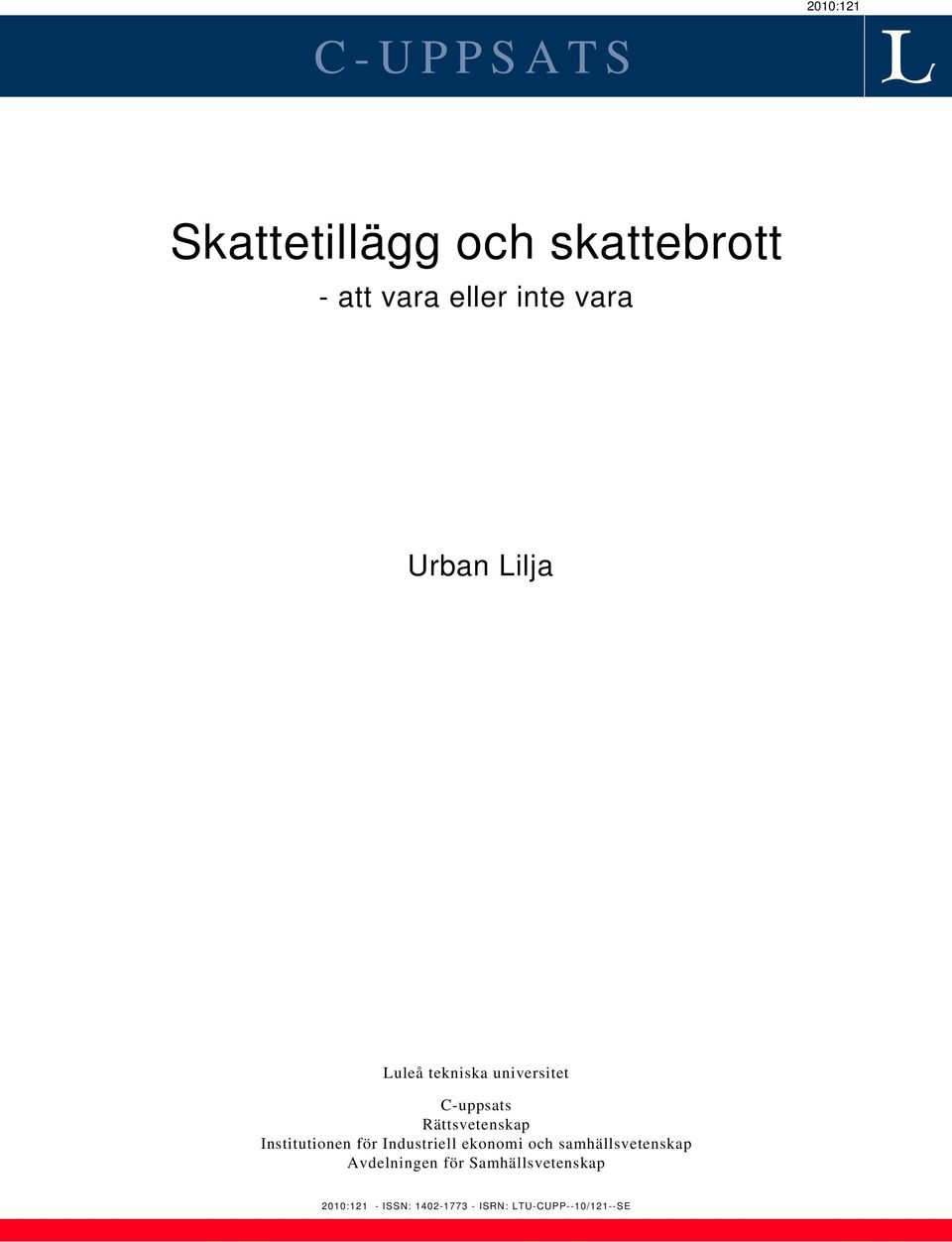 Institutionen för Industriell ekonomi och samhällsvetenskap