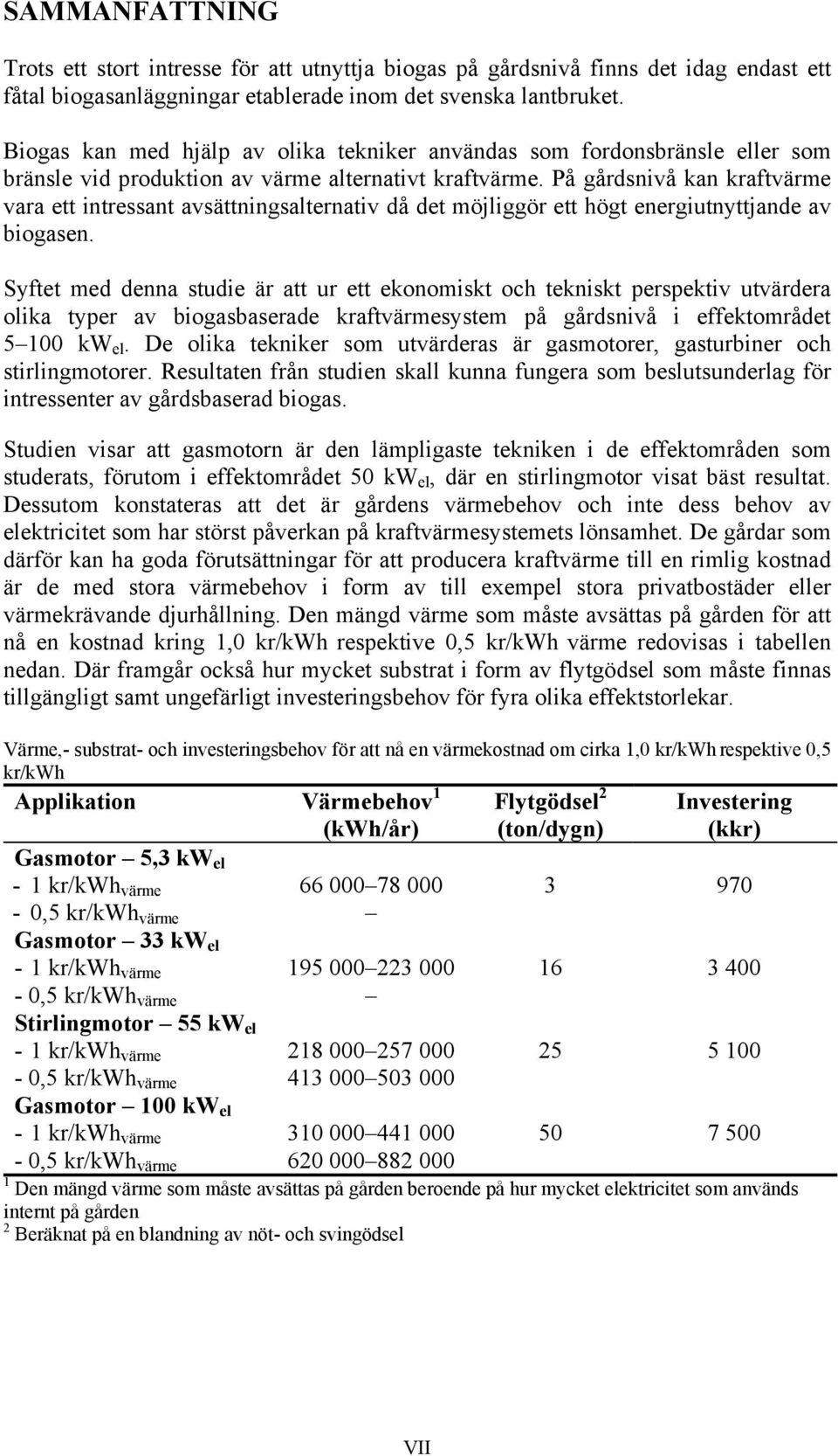 På gårdsnivå kan kraftvärme vara ett intressant avsättningsalternativ då det möjliggör ett högt energiutnyttjande av biogasen.