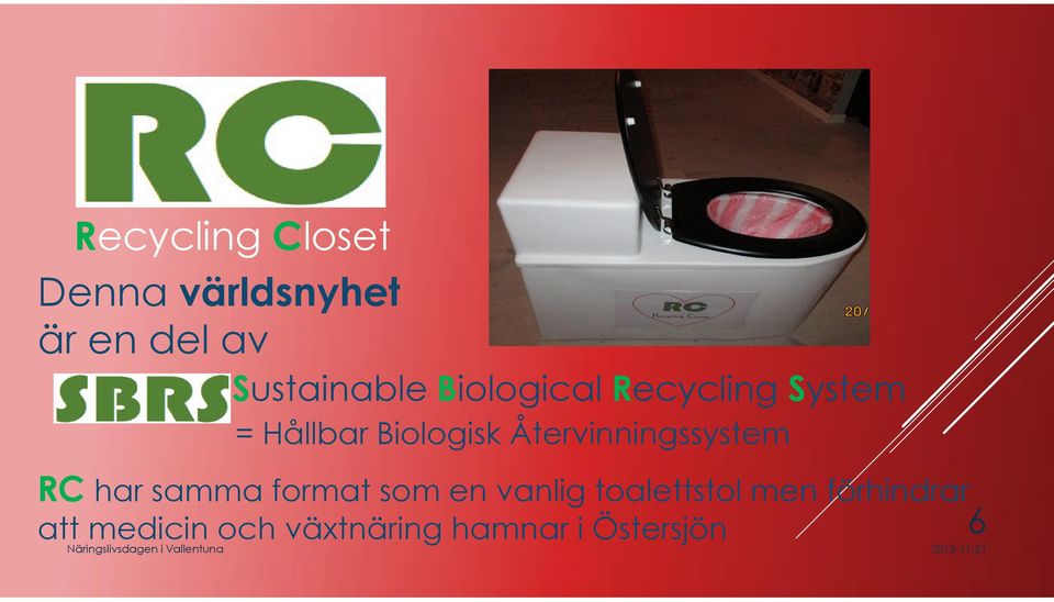 Biologisk Återvinningssystem RChar samma format som en