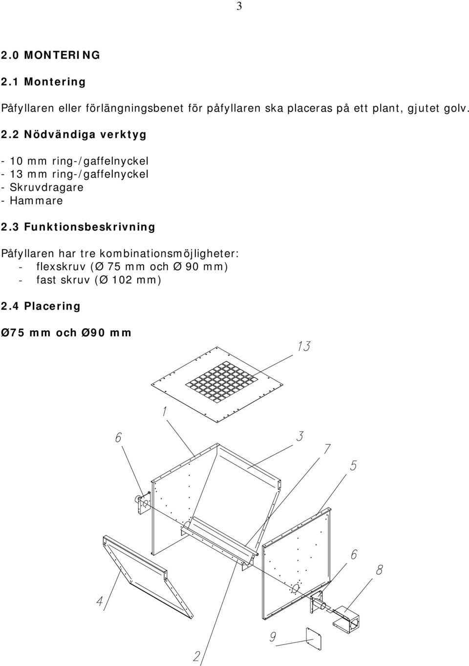 gjutet golv. 2.