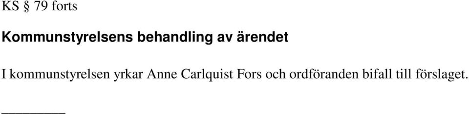 Anne Carlquist Fors och