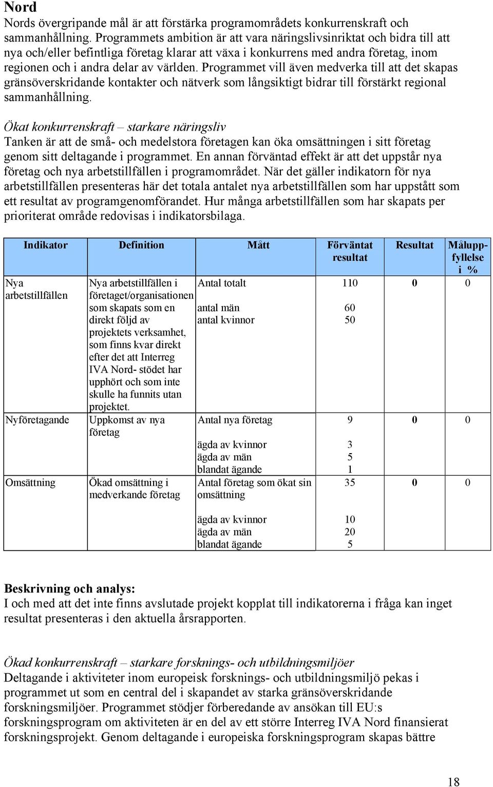 Programmet vill även medverka till att det skapas gränsöverskridande kontakter och nätverk som långsiktigt bidrar till förstärkt regional sammanhållning.