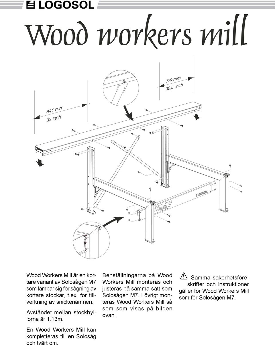 En Wood Workers Mill kan kompletteras till en Solosåg och tvärt om.