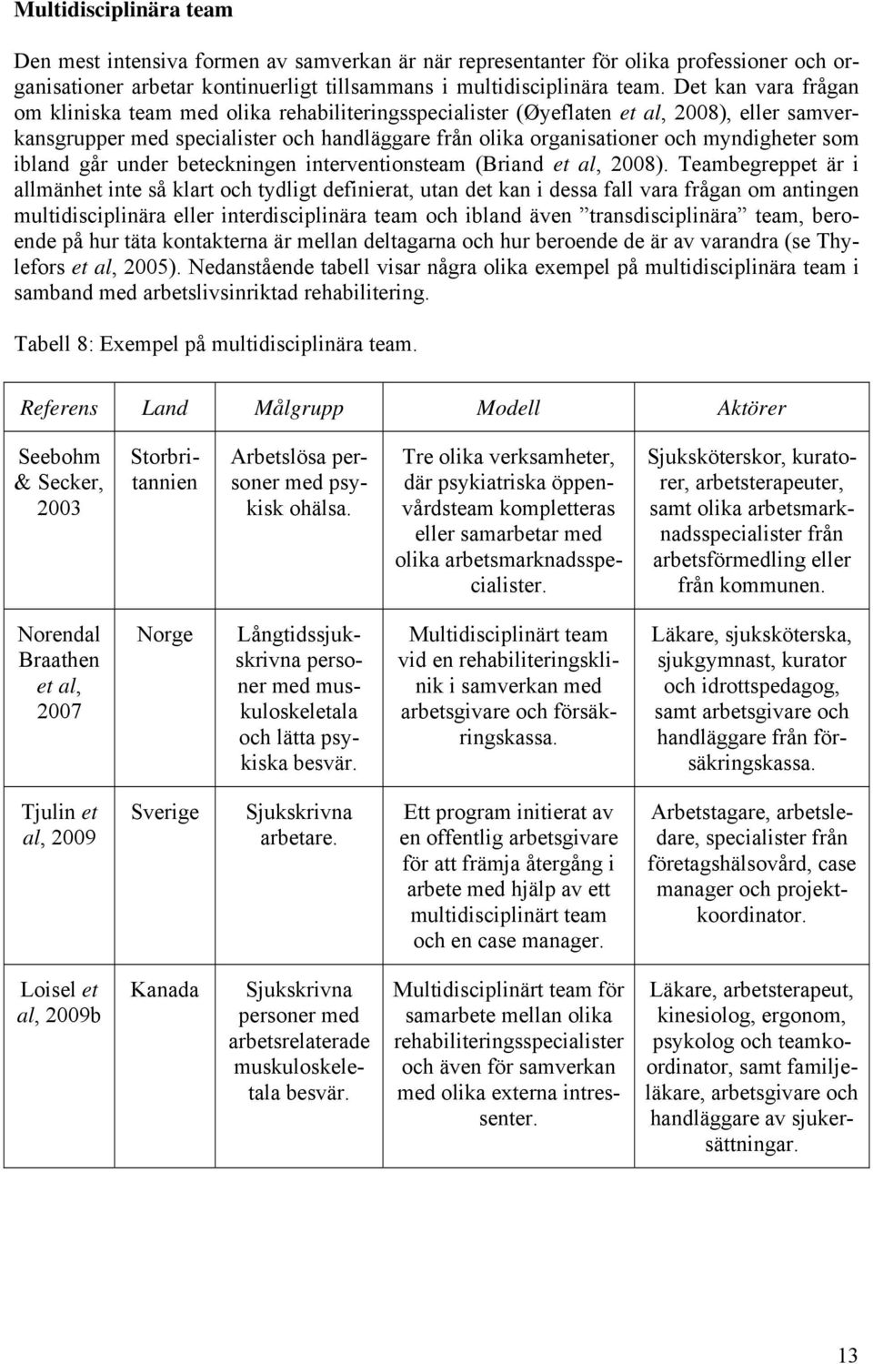 som ibland går under beteckningen interventionsteam (Briand et al, 2008).