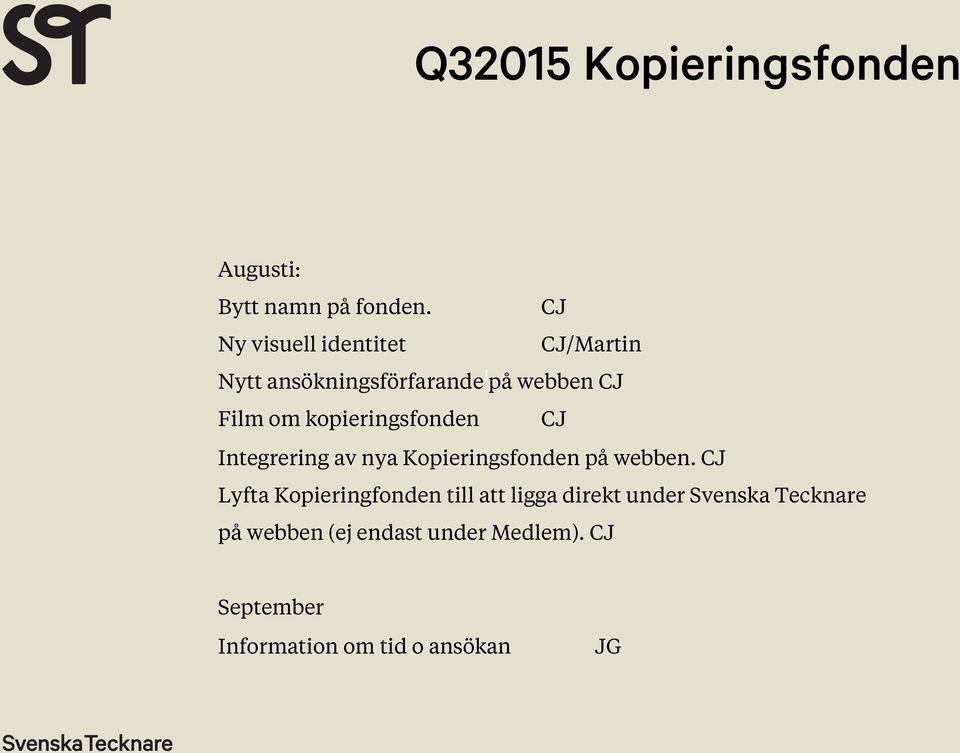 kopieringsfonden CJ Integrering av nya Kopieringsfonden på webben.