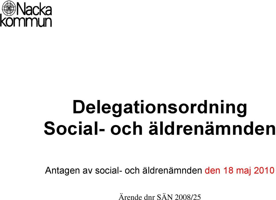 social- och äldrenämnden den