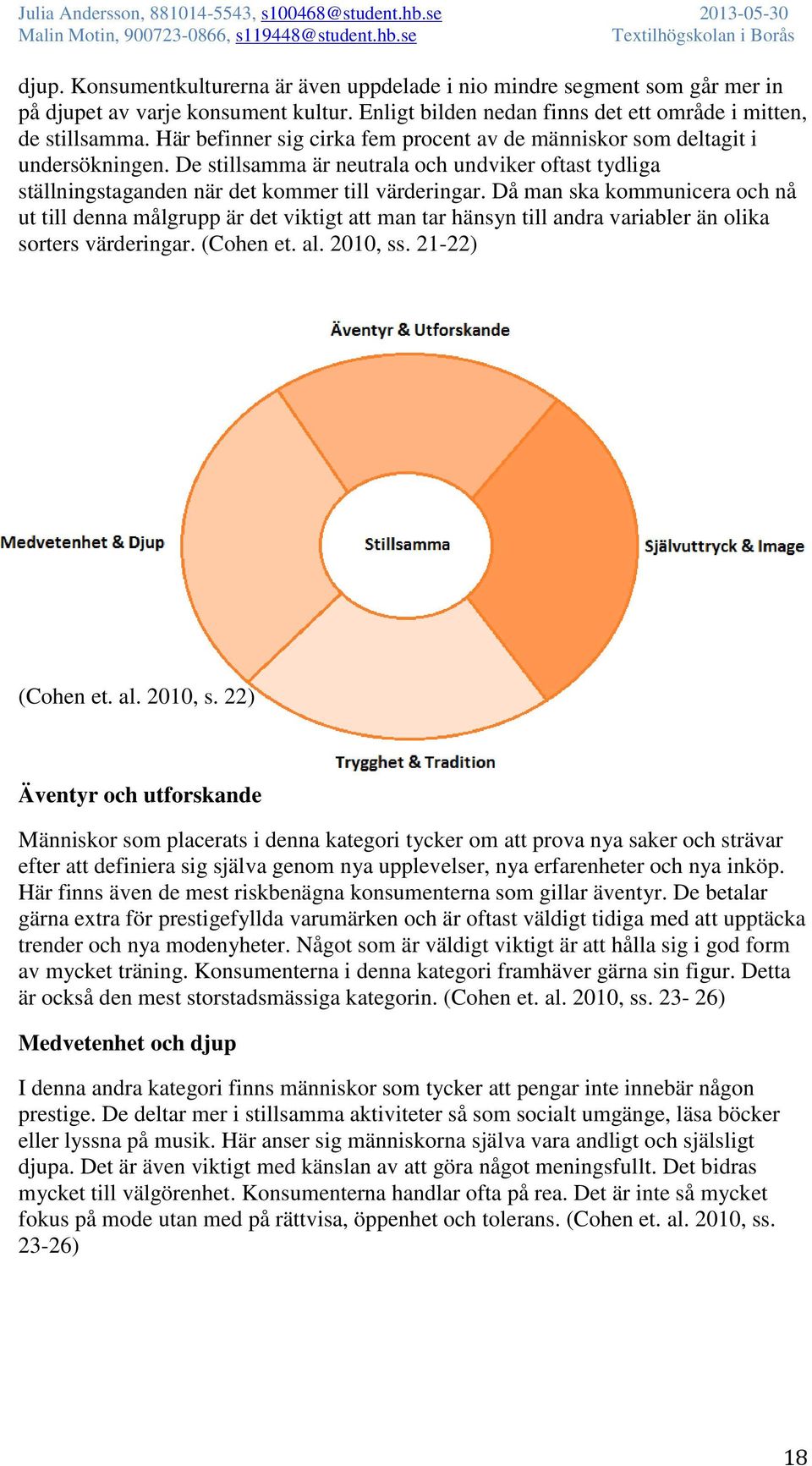 Då man ska kommunicera och nå ut till denna målgrupp är det viktigt att man tar hänsyn till andra variabler än olika sorters värderingar. (Cohen et. al. 2010, ss