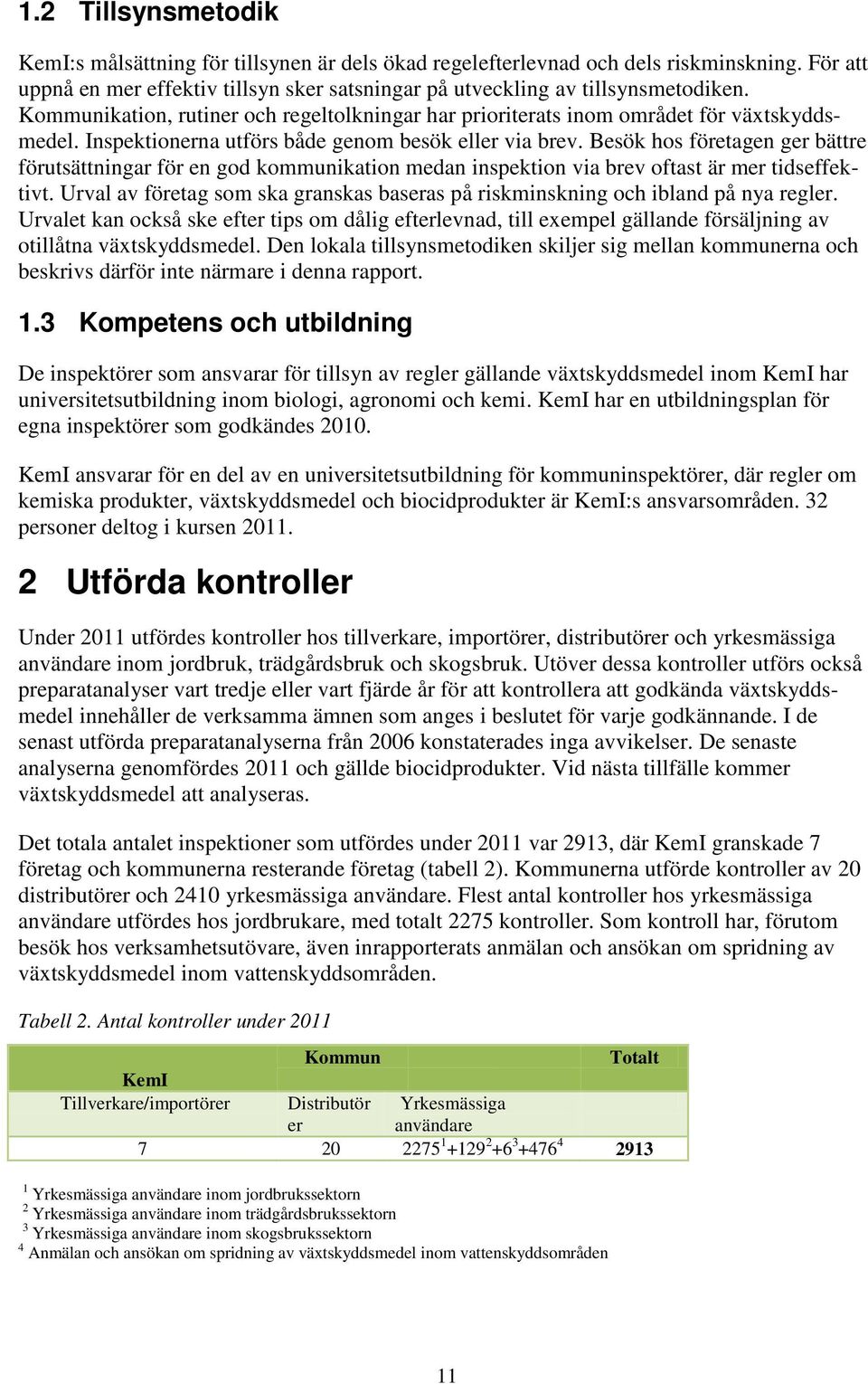 Besök hos företagen ger bättre förutsättningar för en god kommunikation medan inspektion via brev oftast är mer tidseffektivt.