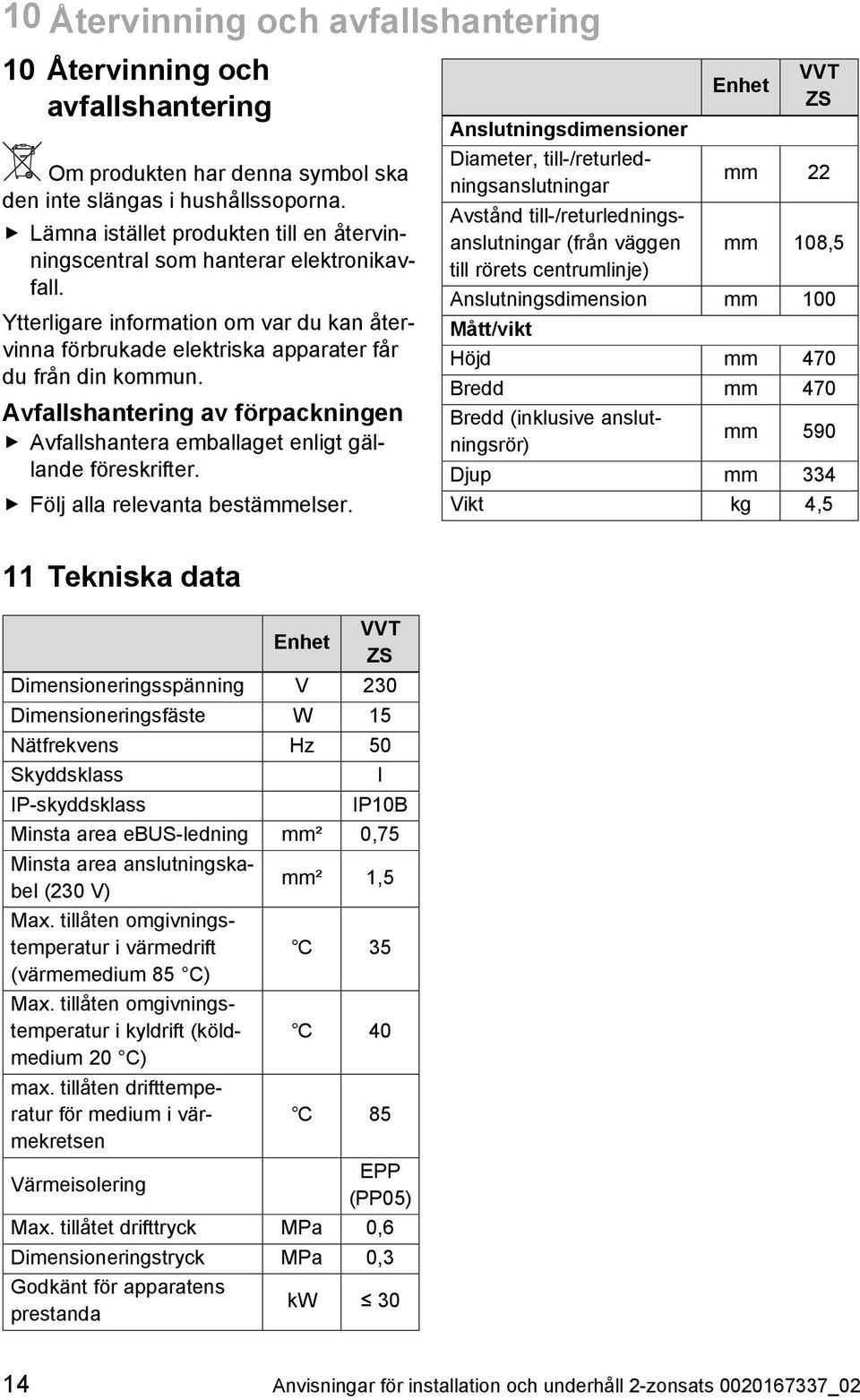 Avfallshantering av förpackningen Avfallshantera emballaget enligt gäl lande föreskrifter. Följ alla relevanta bestämmelser.