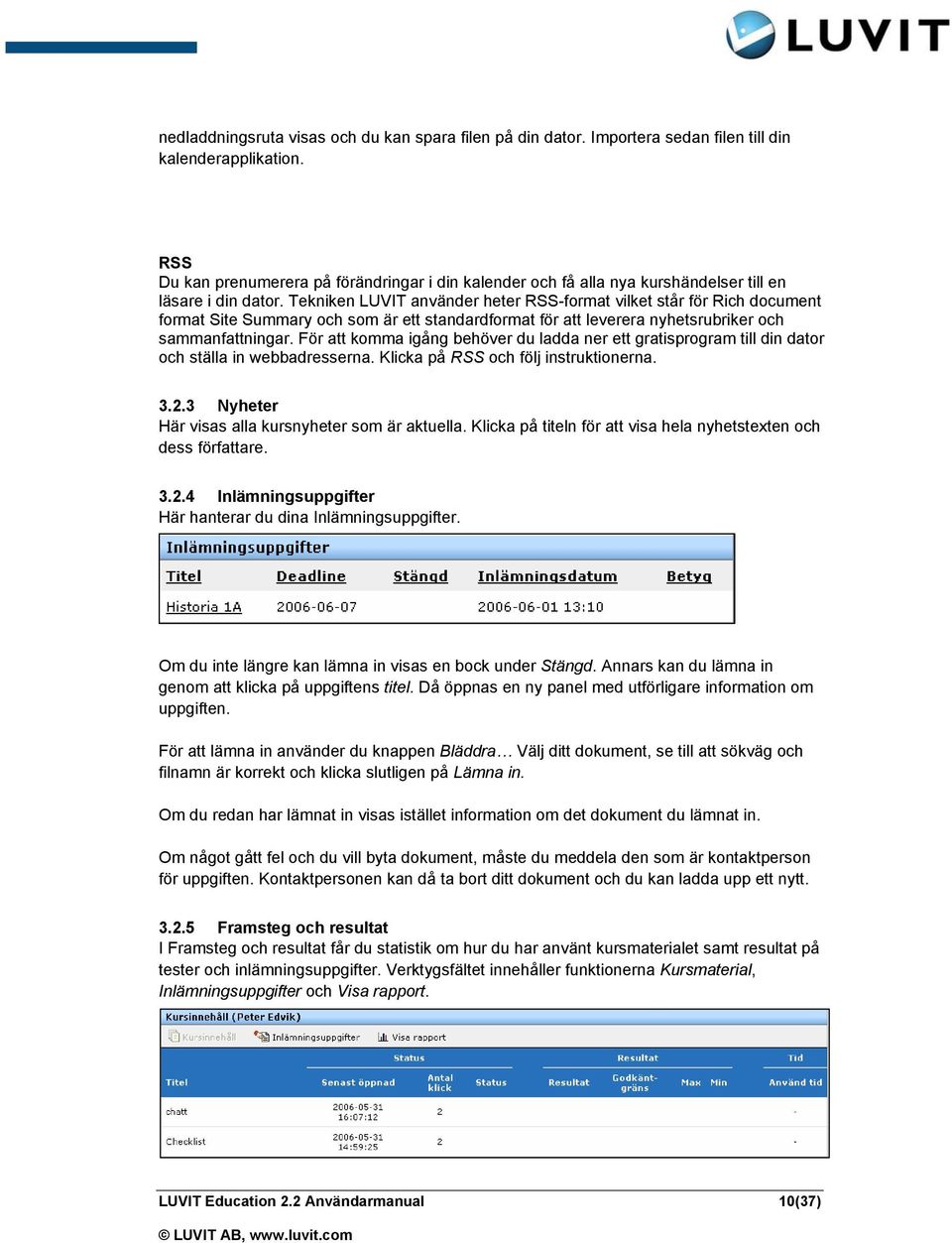 Tekniken LUVIT använder heter RSS-format vilket står för Rich document format Site Summary och som är ett standardformat för att leverera nyhetsrubriker och sammanfattningar.