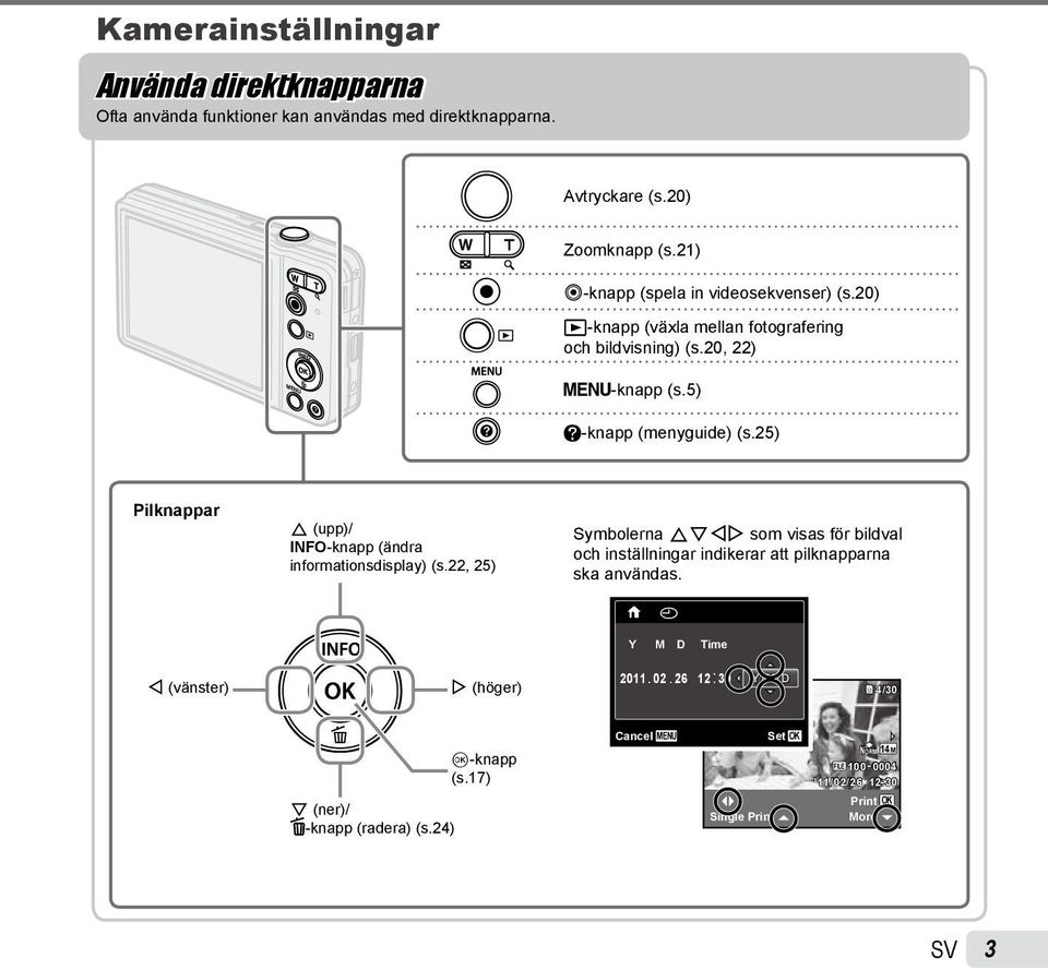 25) Pilknappar F (upp)/ INFO-knapp (ändra informationsdisplay) (s.