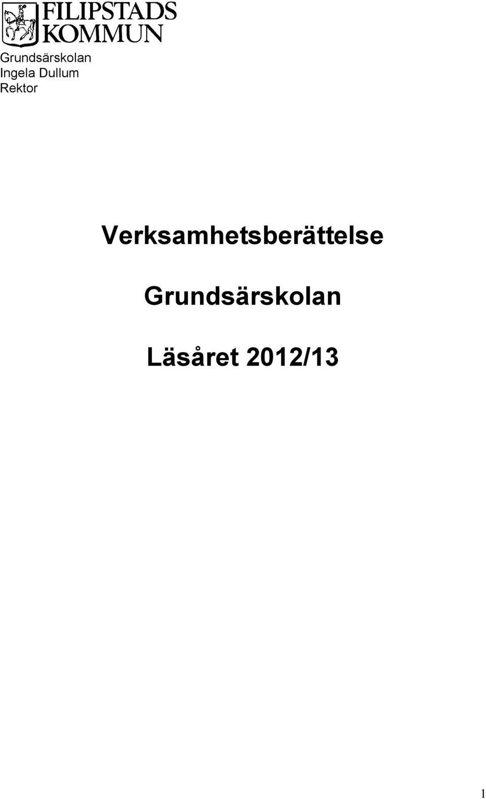 Verksamhetsberättelse