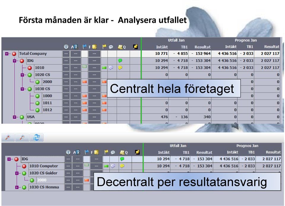 Centralt hela företaget