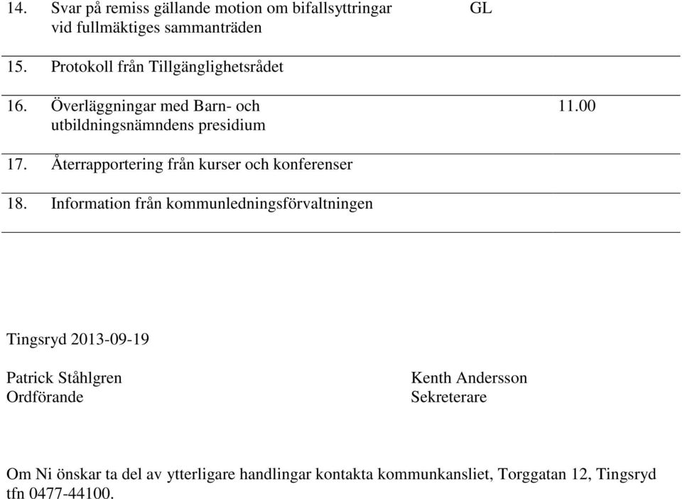 Återrapportering från kurser och konferenser 18.