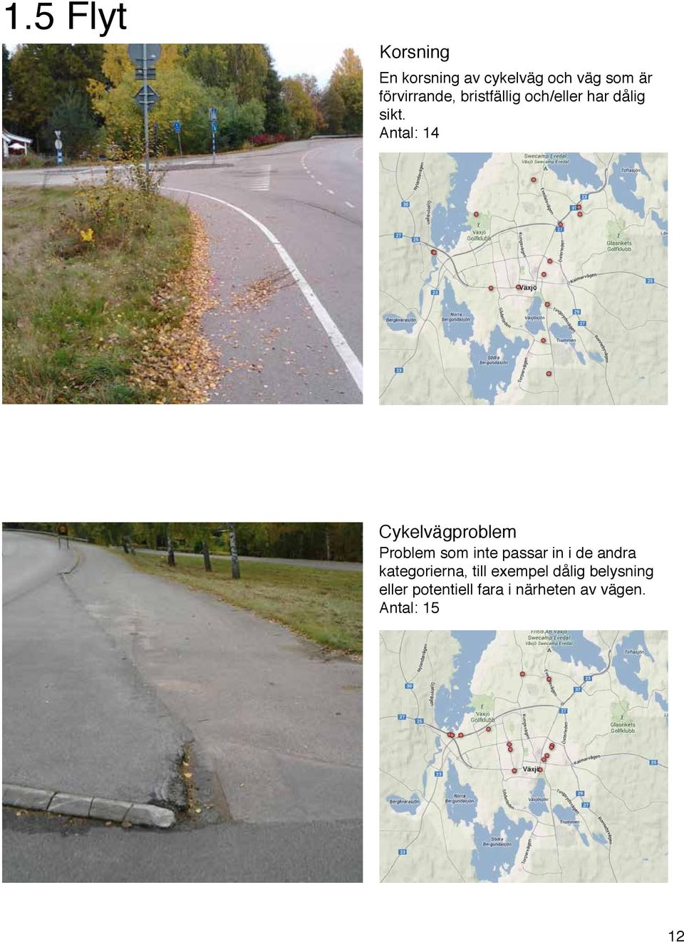 Antal: 14 Cykelvägproblem Problem som inte passar in i de andra