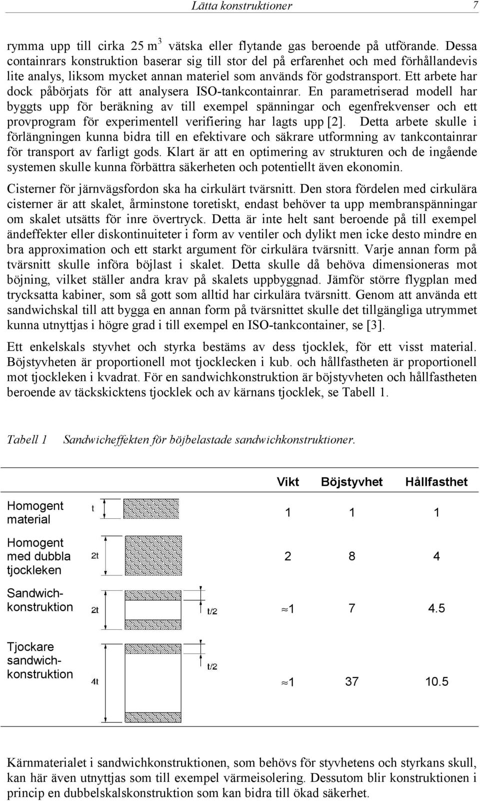 Ett arbete har dock påbörjats för att analysera ISO-tankcontainrar.
