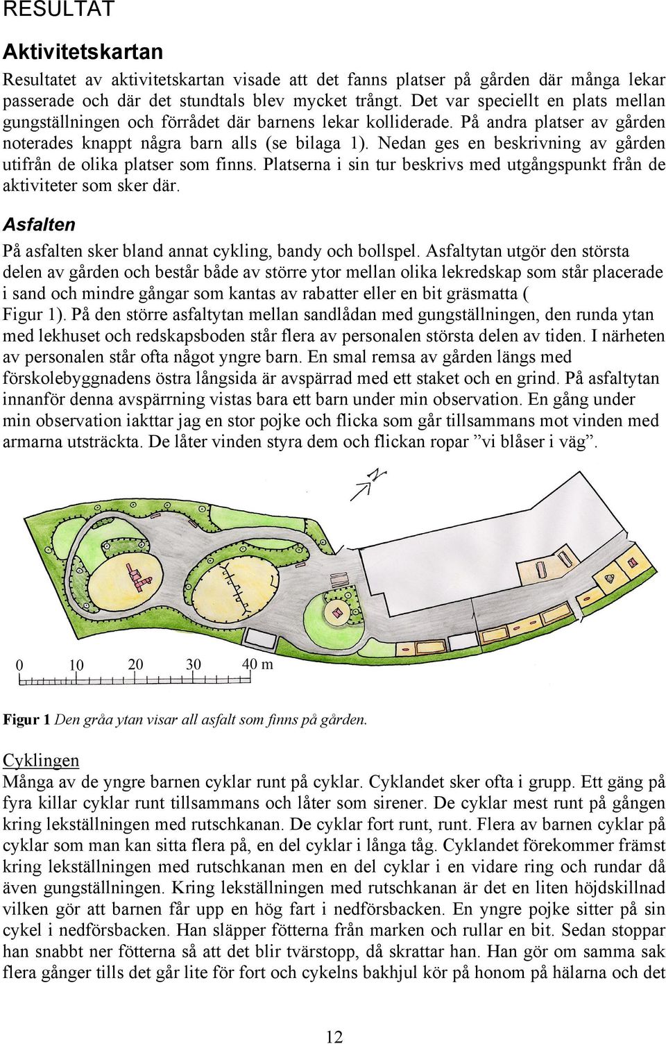 Nedan ges en beskrivning av gården utifrån de olika platser som finns. Platserna i sin tur beskrivs med utgångspunkt från de aktiviteter som sker där.