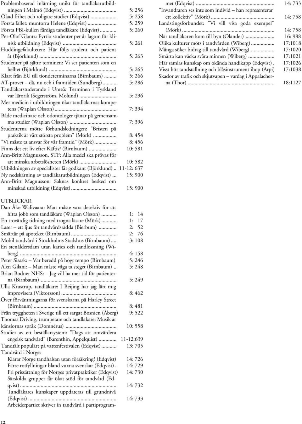 .. 5: 261 Huddingefakulteten: Här följs student och patient åt (Björklund)... 5: 263 Studenter på sjätte terminen: Vi ser patienten som en helhet (Björklund).