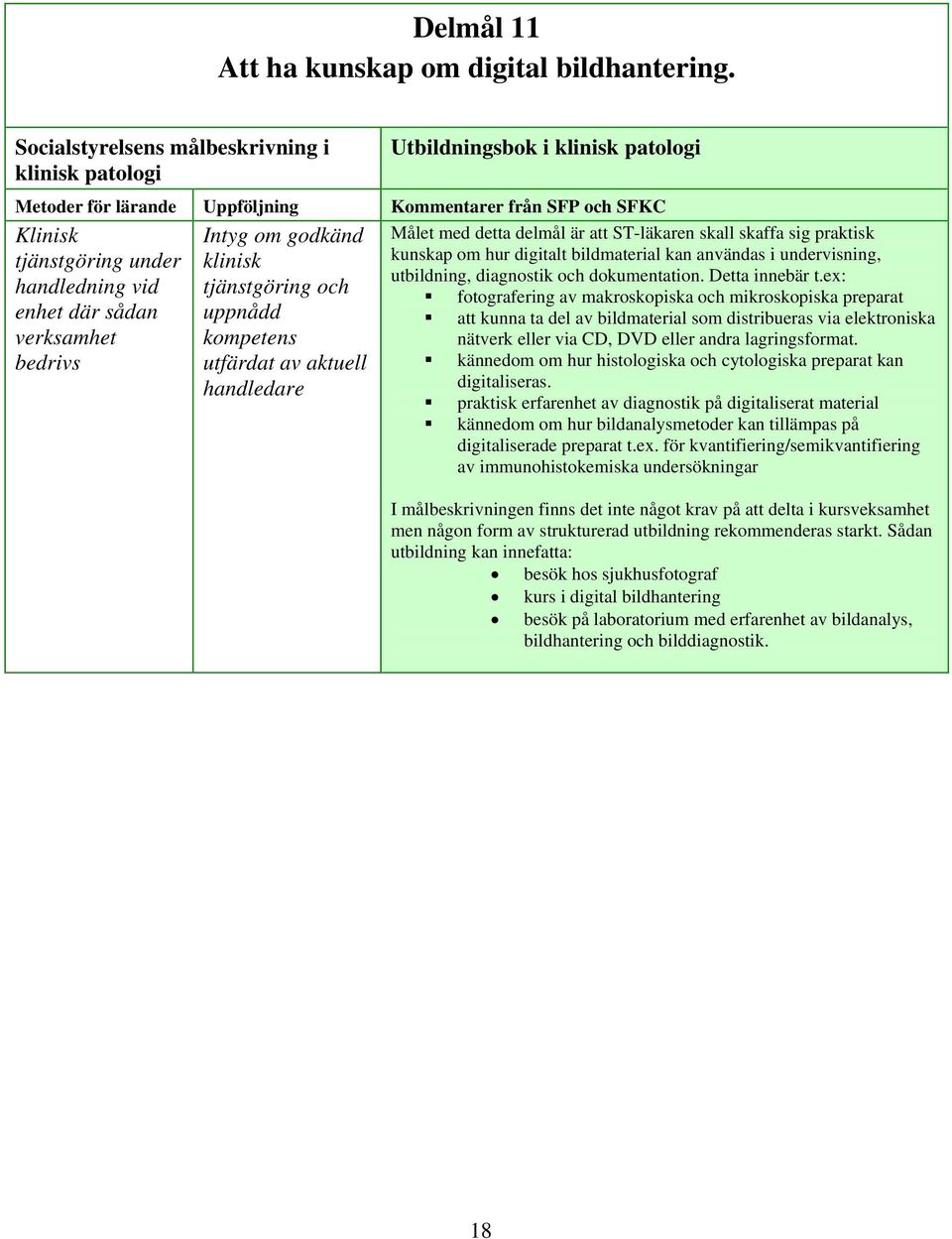 diagnostik och dokumentation. Detta innebär t.