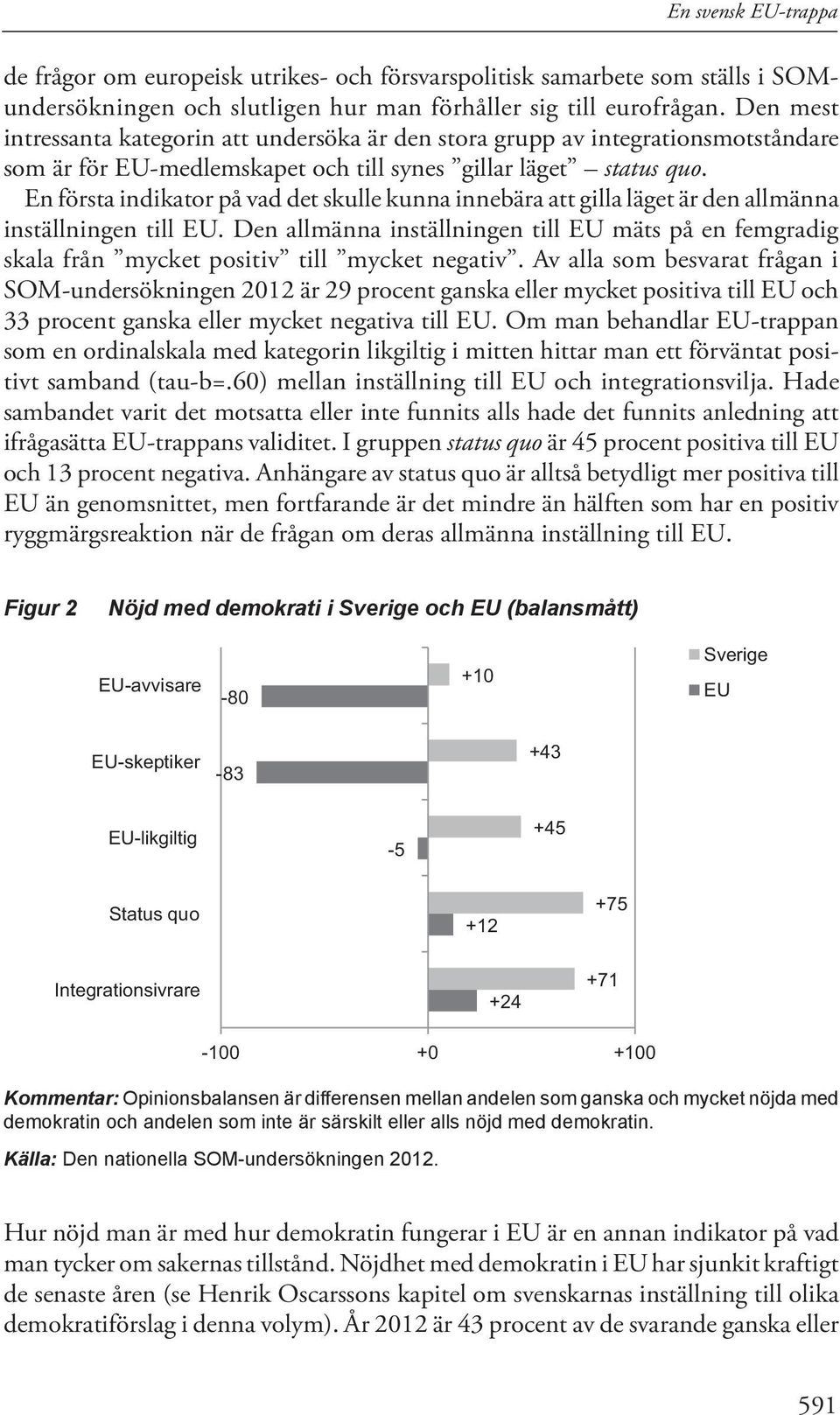 En första indikator på vad det skulle kunna innebära att gilla läget är den allmänna inställningen till EU.