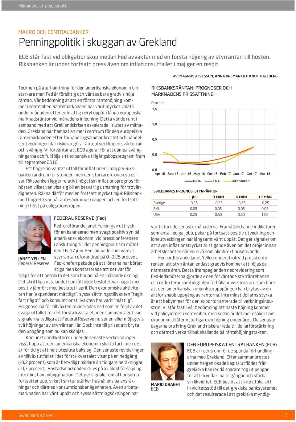 AV: MAGNUS ALVESSON, ANNA BREMAN OCH KNUT HALLBERG Tecknen på återhämtning för den amerikanska ekonomin blir starkare men Fed är försiktig och väntas bara gradvis höja räntan.