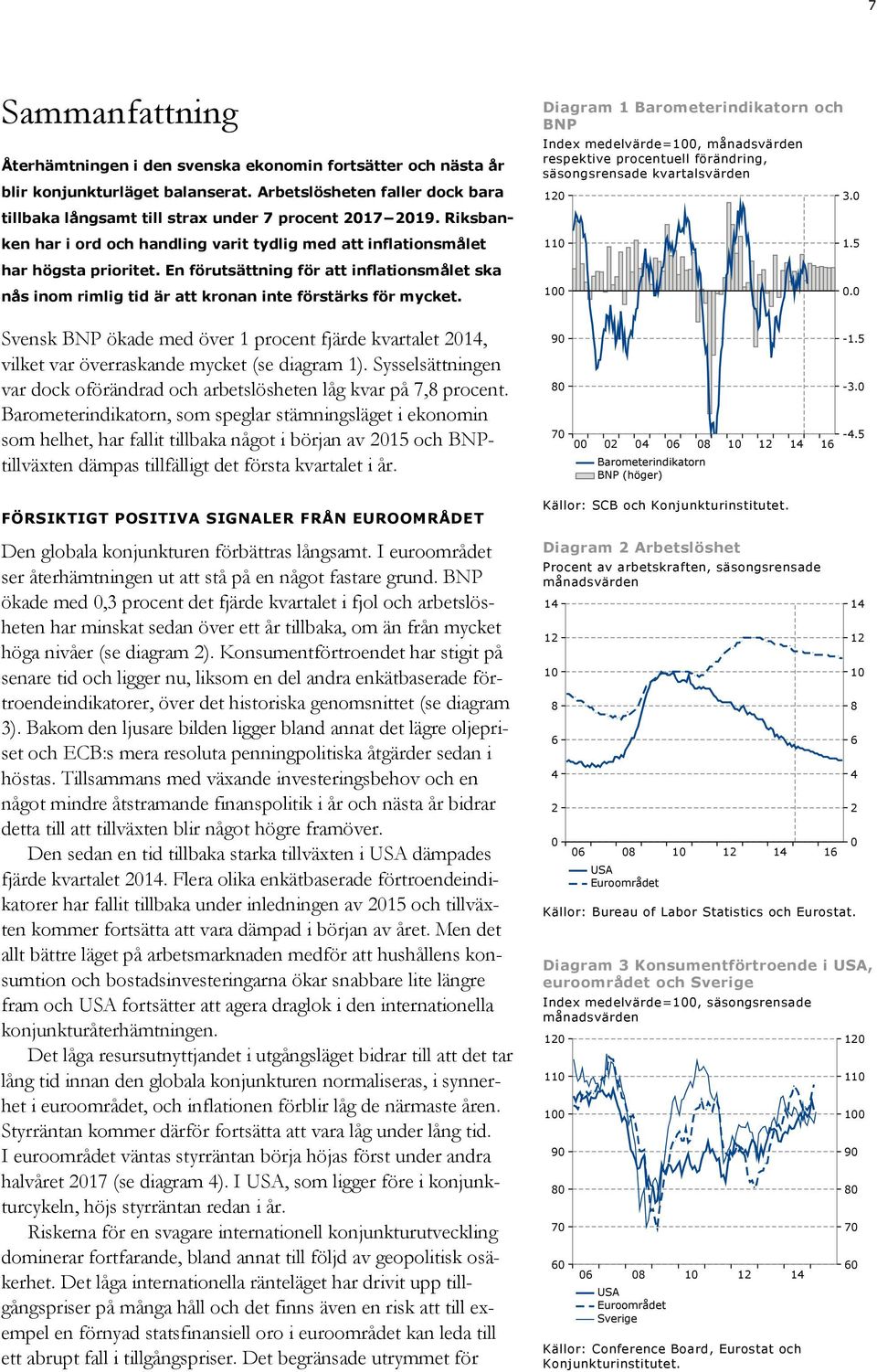 Diagram Barometerindikatorn och BNP Index medelvärde=, månadsvärden respektive procentuell förändring, säsongsrensade kvartalsvärden.