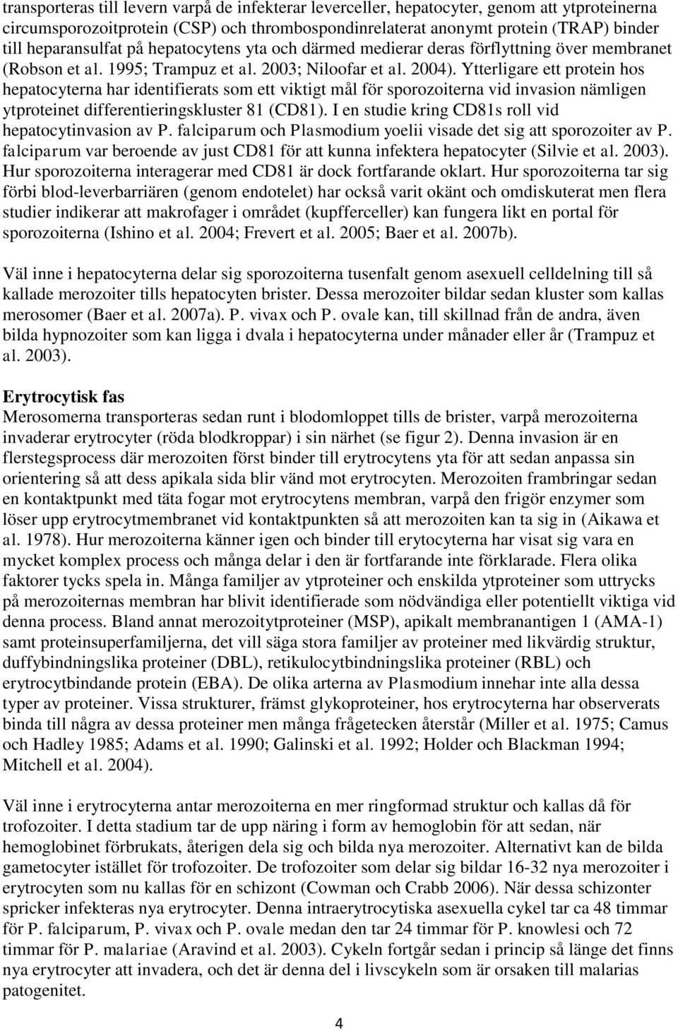 Ytterligare ett protein hos hepatocyterna har identifierats som ett viktigt mål för sporozoiterna vid invasion nämligen ytproteinet differentieringskluster 81 (CD81).