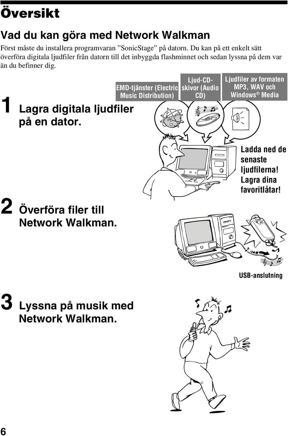 dig. 1 Lagra digitala ljudfiler på en dator.