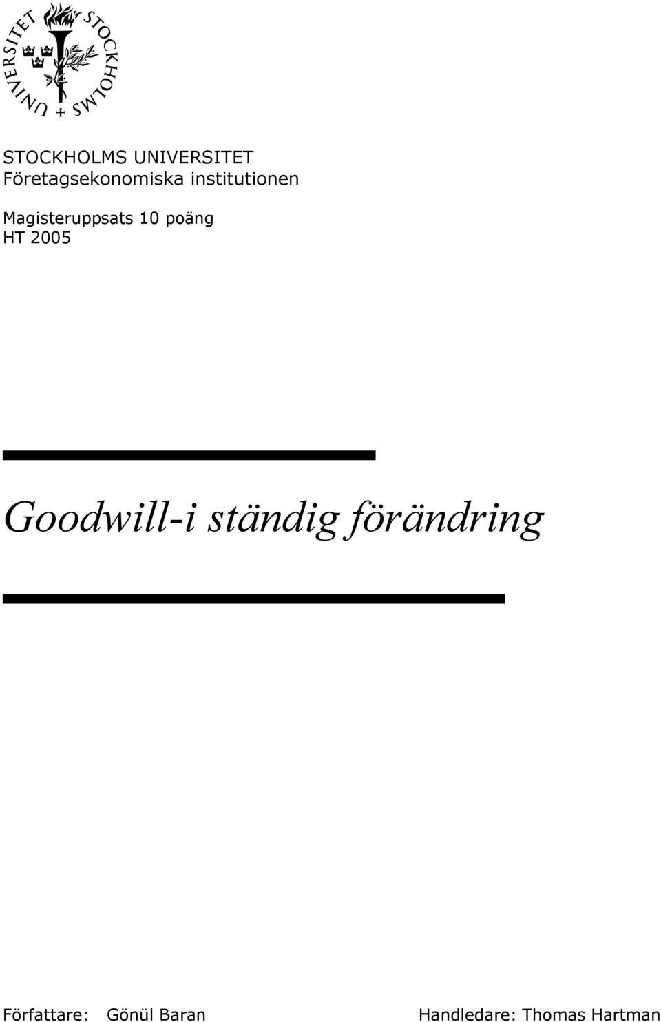 2005 Goodwill-i ständig förändring