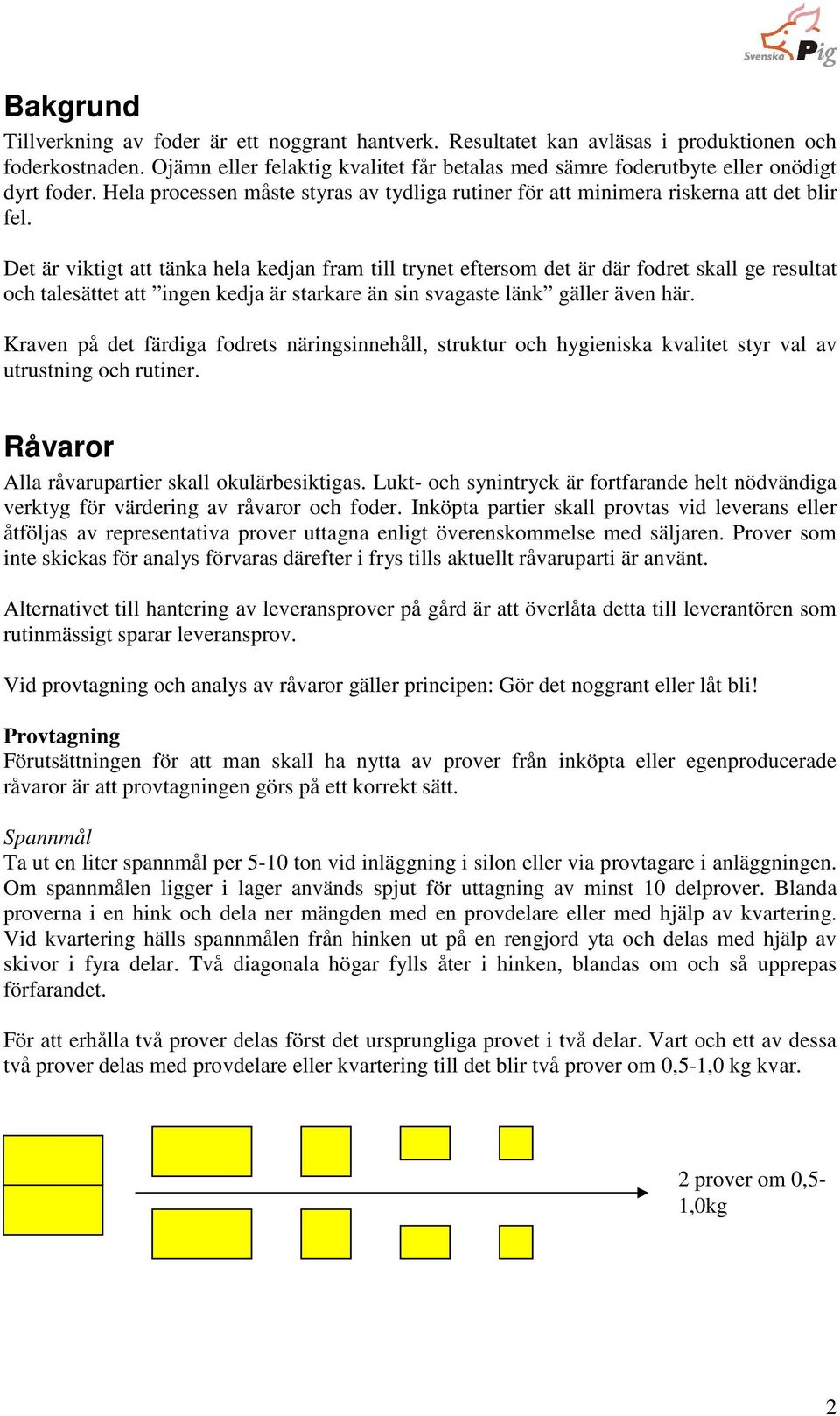 Det är viktigt att tänka hela kedjan fram till trynet eftersom det är där fodret skall ge resultat och talesättet att ingen kedja är starkare än sin svagaste länk gäller även här.