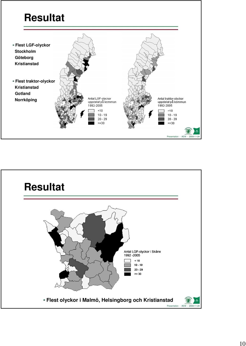 Kristianstad Gotland Norrköping Flest